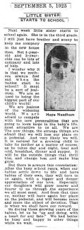 Clipping from 9/5/1925