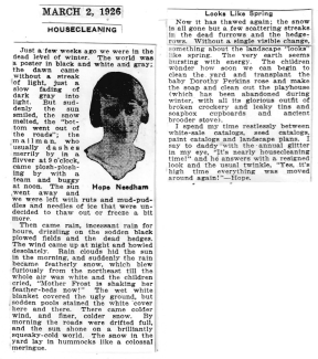 Clipping from 3/2/1926