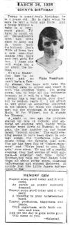 Clipping from 3/26/1926