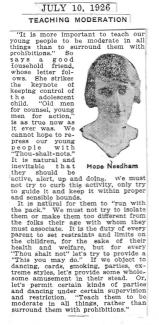 Clipping from 7/10/1926
