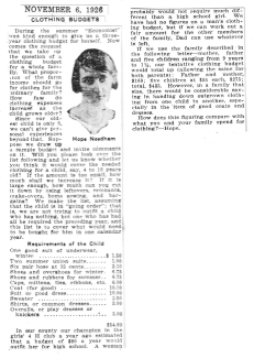 Clipping from 11/6/1926