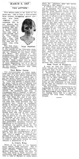 Clipping from 3/8/1927