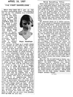 Clipping from 4/18/1927