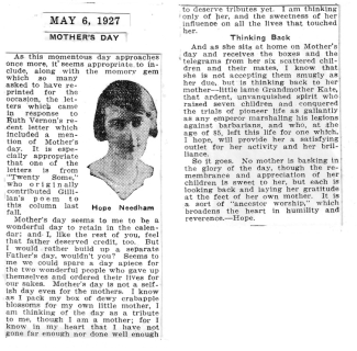 Clipping from 5/6/1927