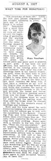 Clipping from 8/8/1927