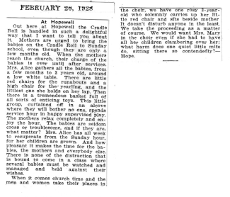 Clipping from 2/26/1928