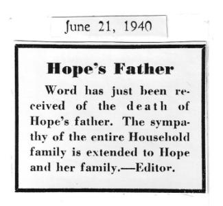 Clipping from 6/21/1940