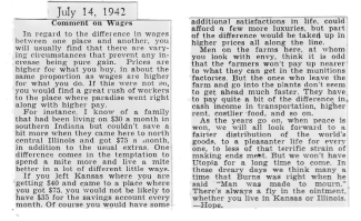 Clipping from 7/14/1942