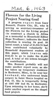 Clipping from 3/6/1963